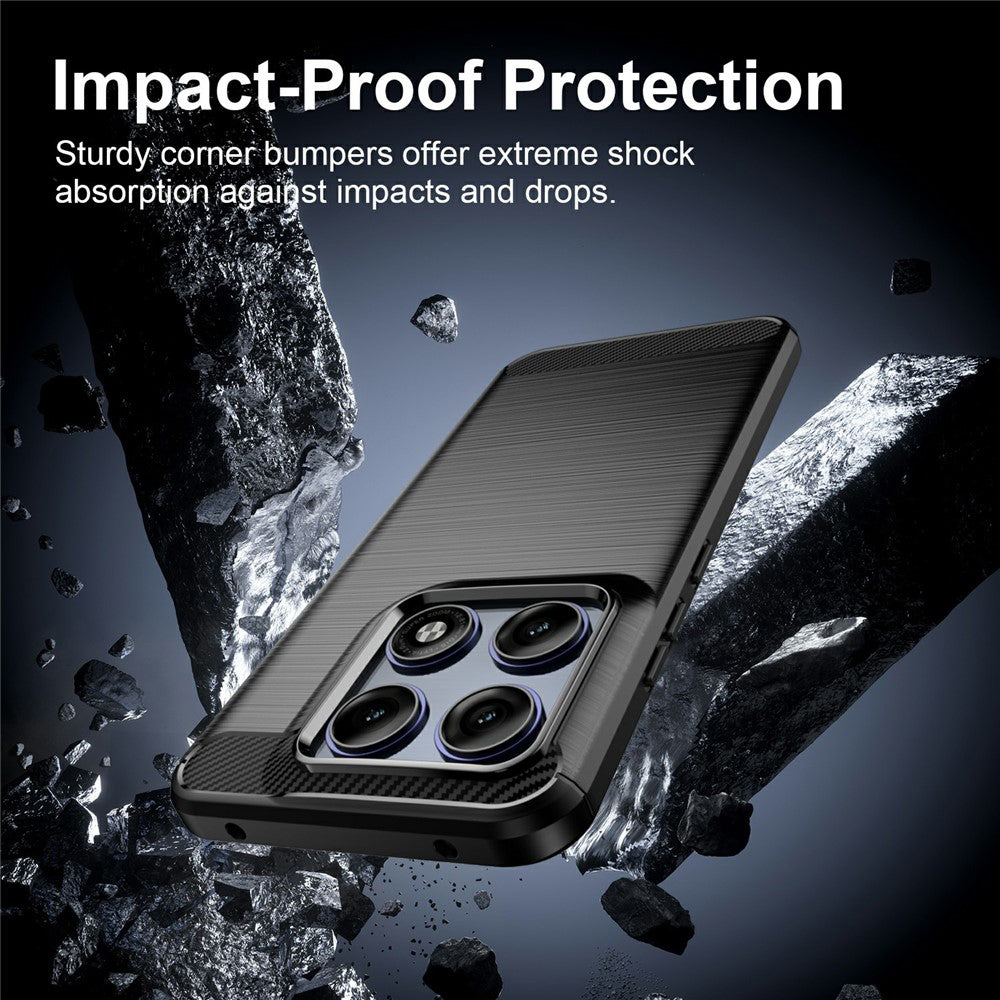 Θήκη για Motorola Edge 70 Pro, Techsuit, Carbon, Μαύρο