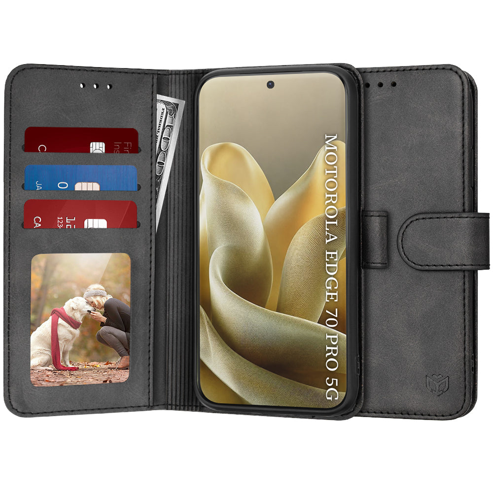 Θήκη για Motorola Edge 70 Pro, Techsuit, Diary Book, Μαύρη