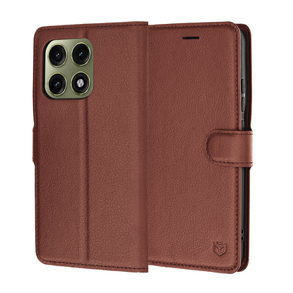 Θήκη για Motorola Edge 70 Pro, Techsuit, Leather Folio, Καφέ