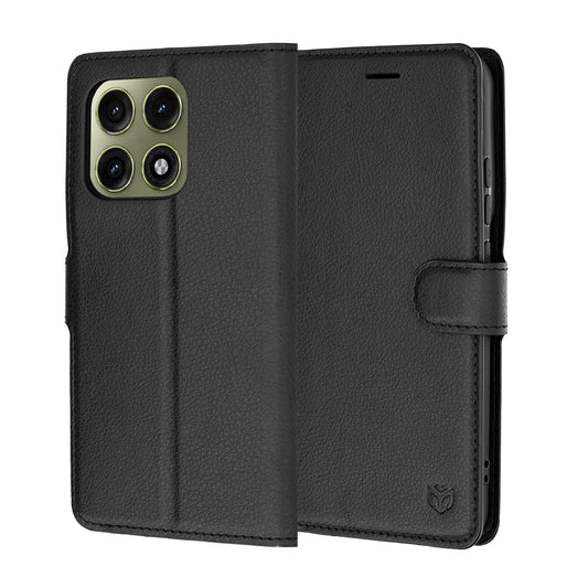 Θήκη για Motorola Edge 70 Pro, Techsuit, Leather Folio, Μαύρη