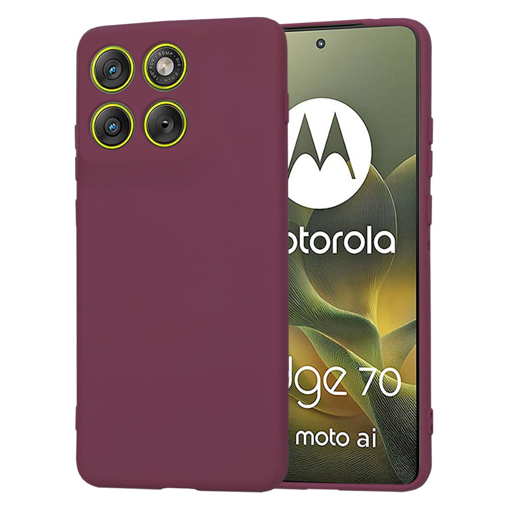 Θήκη για Motorola Edge 70, Techsuit, SoftFlex, Βυσσινί