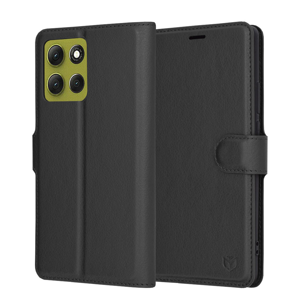 Θήκη για Motorola Moto G86, Techsuit, Leather Folio, Μαύρο