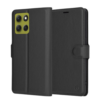 Θήκη για Motorola Moto G86, Techsuit, Leather Folio, Μαύρο