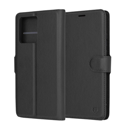 Θήκη για Motorola Moto G86, Techsuit, Leather Folio, Μαύρο