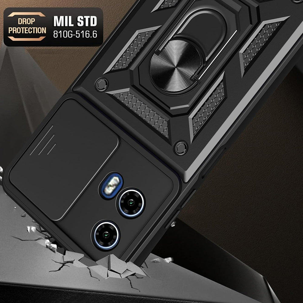 Case for Motorola Moto G15 / G15 Power, Techsuit, CamShield, Black