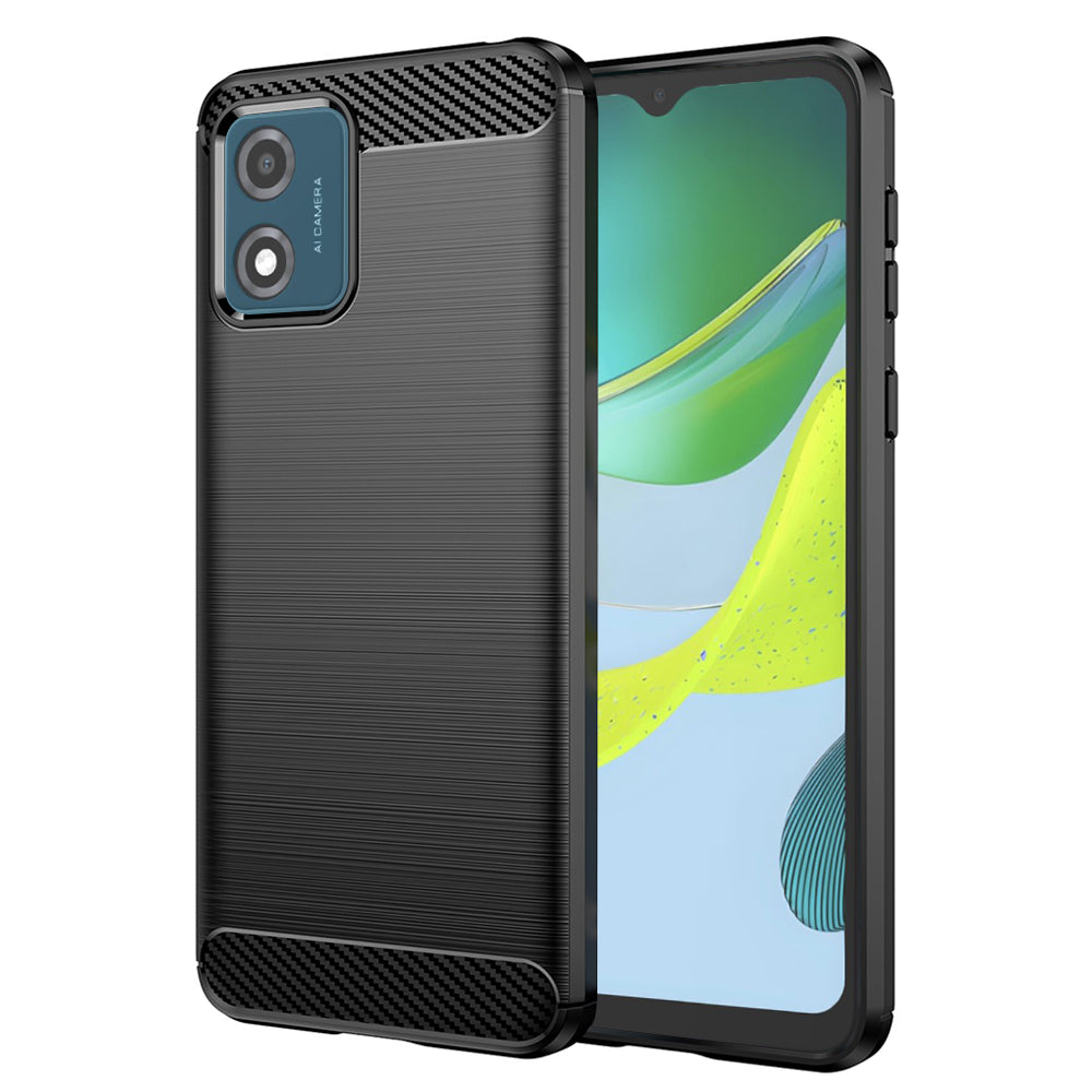 Θήκη για Motorola Moto E13, Techsuit, Carbon, Μαύρο