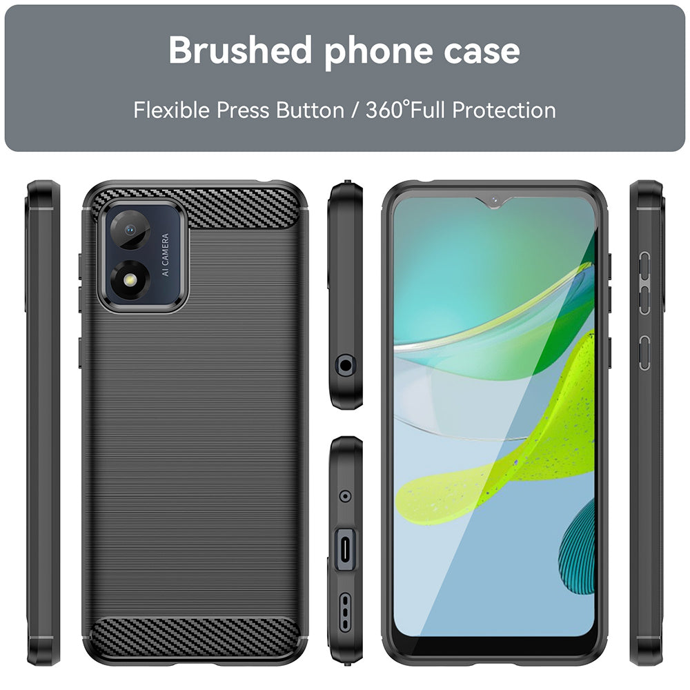 Θήκη για Motorola Moto E13, Techsuit, Carbon, Μαύρο