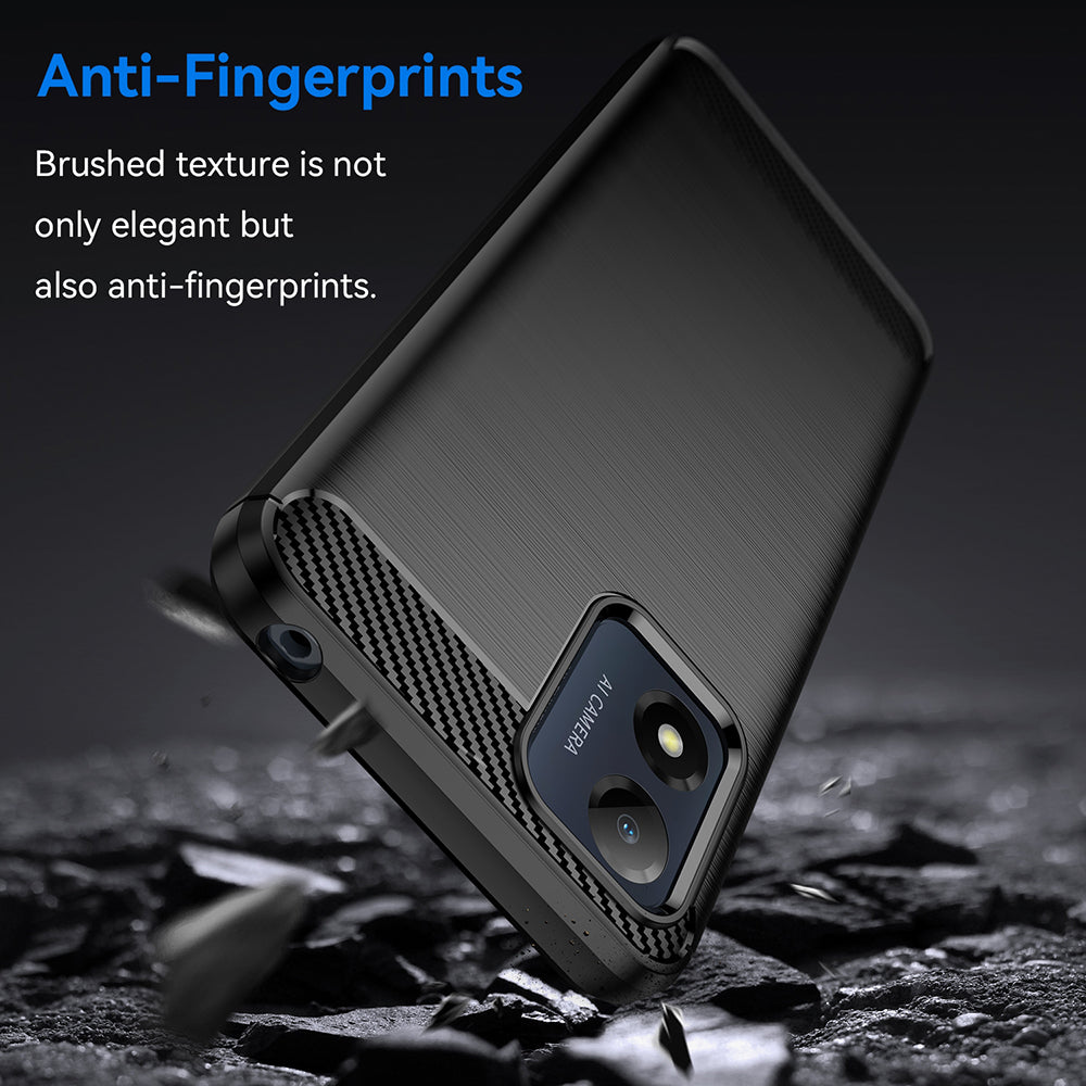 Θήκη για Motorola Moto E13, Techsuit, Carbon, Μαύρο