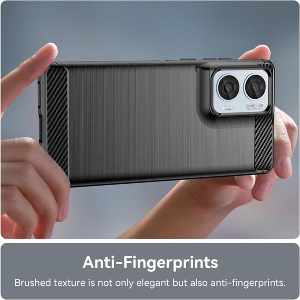 Θήκη για Motorola Moto E15 / G05, Techsuit, Carbon, Μαύρο