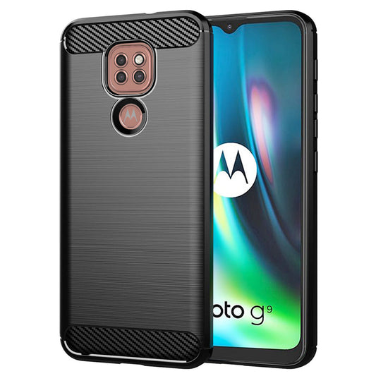 Θήκη για Motorola Moto E7 Plus / G9 Play, Techsuit, Carbon, Μαύρο
