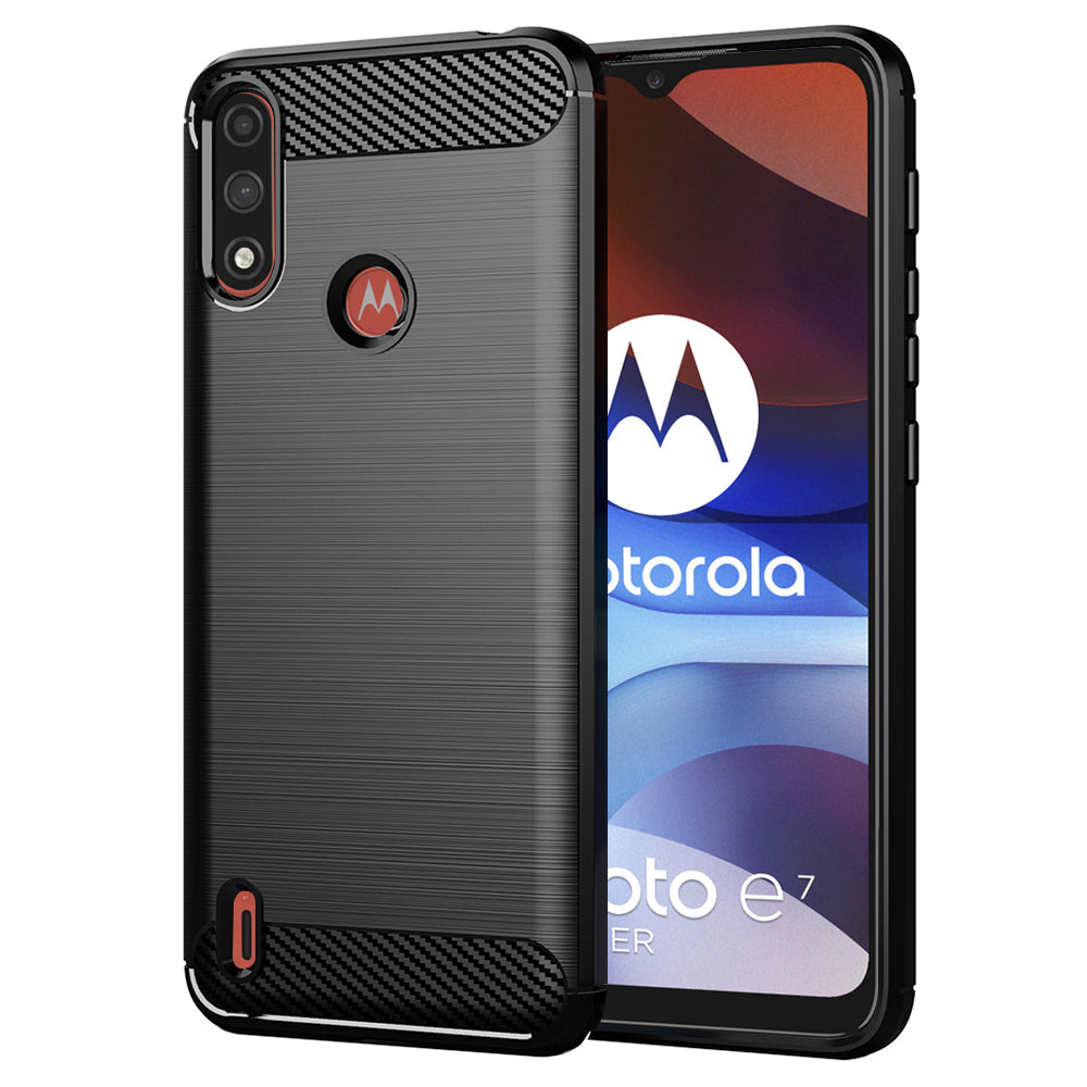 Case for Motorola Moto E7i Power / E7 Power, Techsuit, Carbon, Black