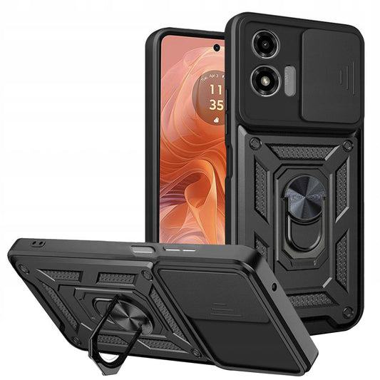 Θήκη για Motorola Moto G04s / E14 / G04 / G24, Techsuit, CamShield, Μαύρο