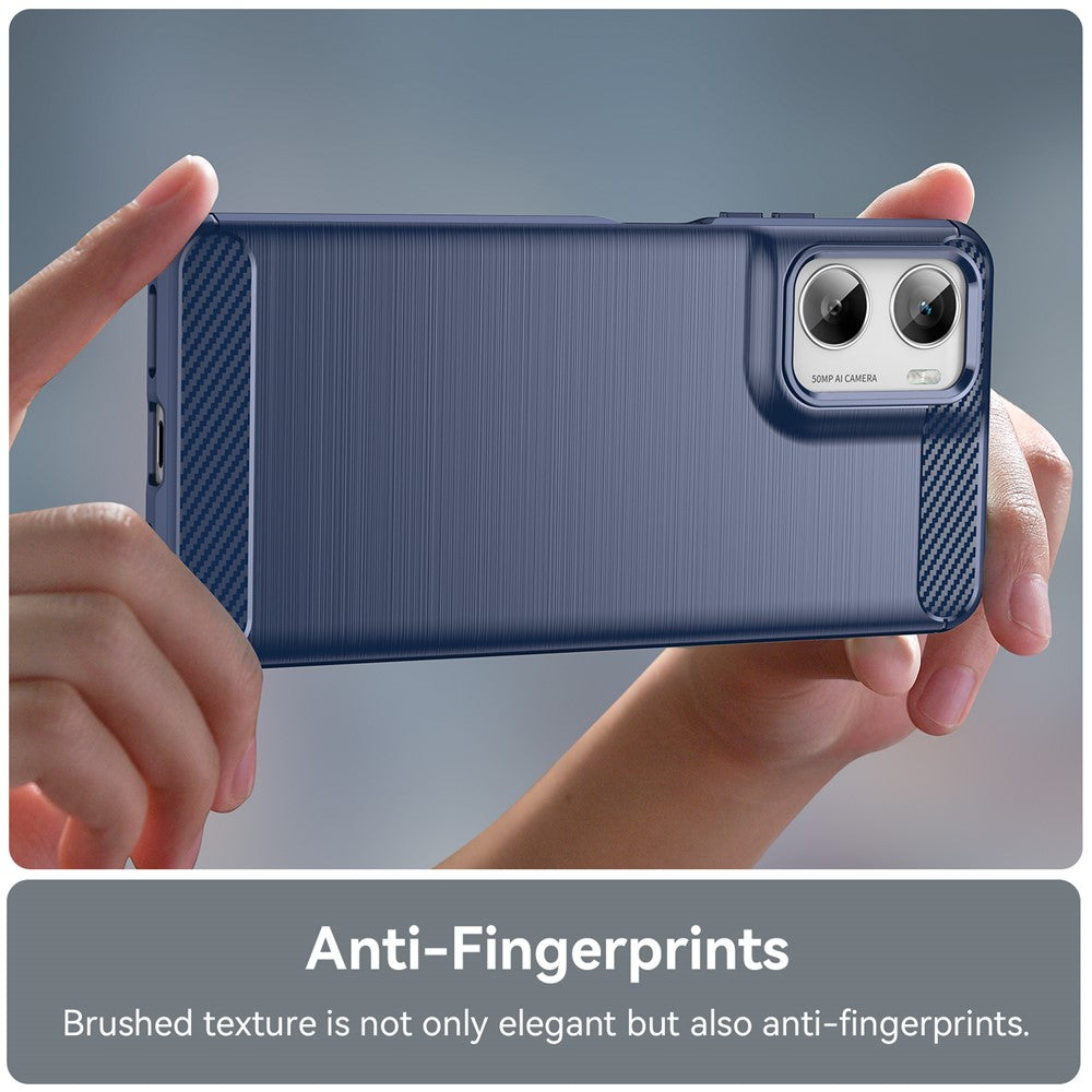 Θήκη για Motorola Moto G06 Power / G06, Techsuit, Καρμπόν, Μπλε