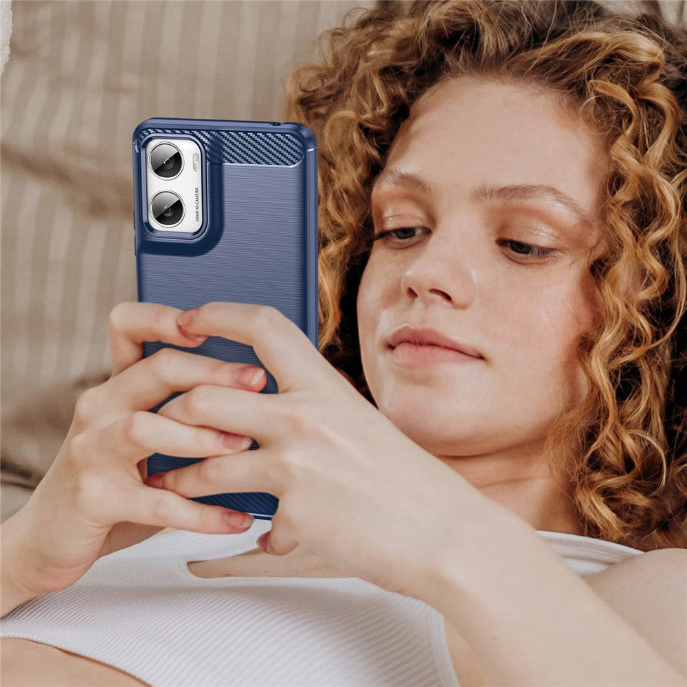 Θήκη για Motorola Moto G06 Power / G06, Techsuit, Καρμπόν, Μπλε