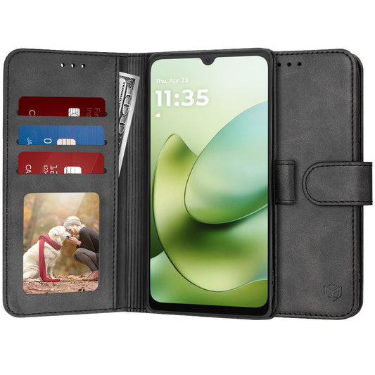 Θήκη για Motorola Moto G06, Techsuit, Diary Book, Μαύρη