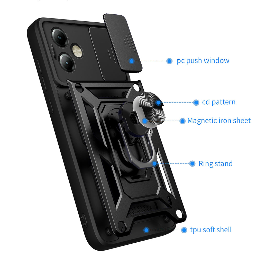 Case for Motorola Moto G14, Techsuit, CamShield, Blue
