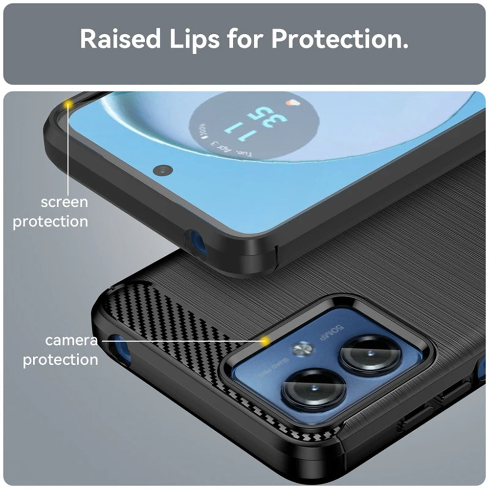 Θήκη για Motorola Moto G14, Techsuit, Carbon, Μπλε