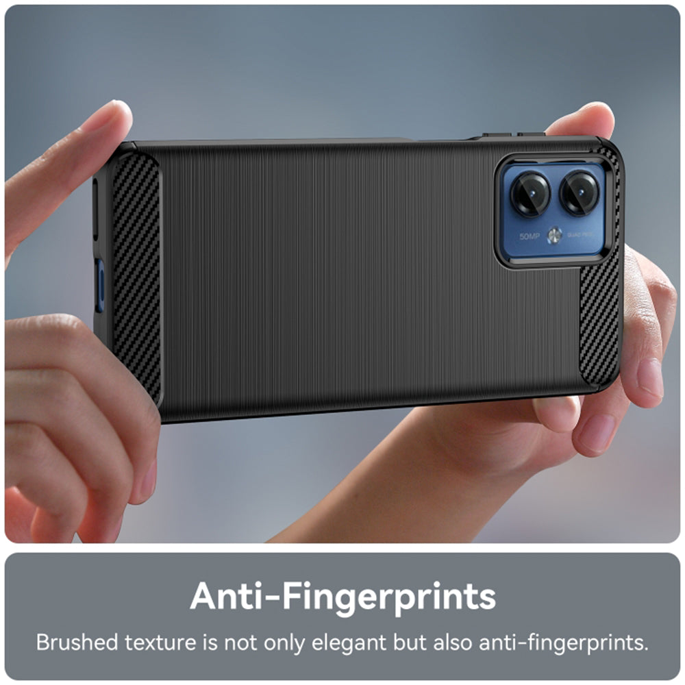 Θήκη για Motorola Moto G14, Techsuit, Carbon, Μαύρο