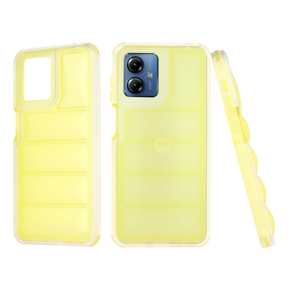 Θήκη για Motorola Moto G14, Techsuit, Wave Shield, Κίτρινη