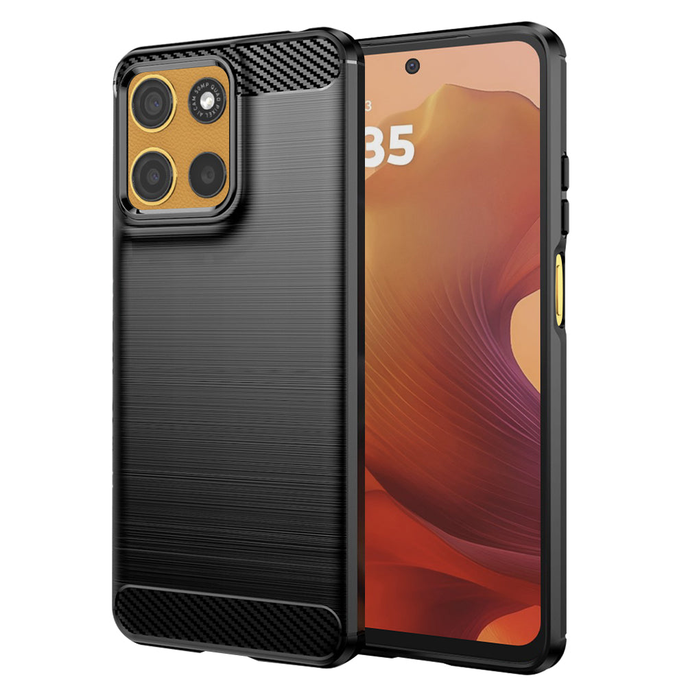 Θήκη για Motorola Moto G15 / G15 Power, Techsuit, Carbon, Μαύρη