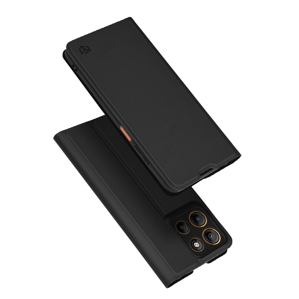Case for Motorola Moto G15 / G15 Power, Techsuit, Magskin Book, Black