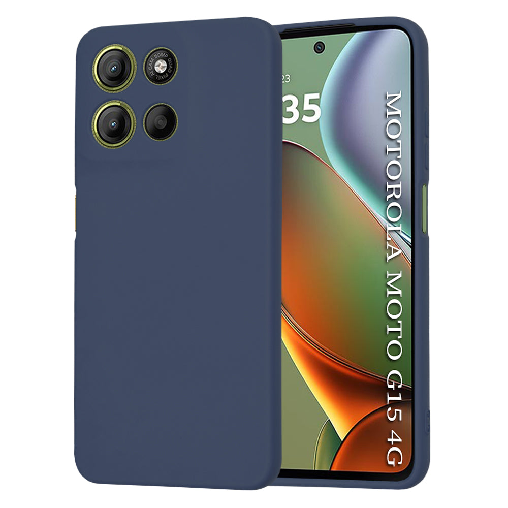Θήκη για Motorola Moto G15 / G15 Power, Techsuit, SoftFlex, Μπλε σκούρο