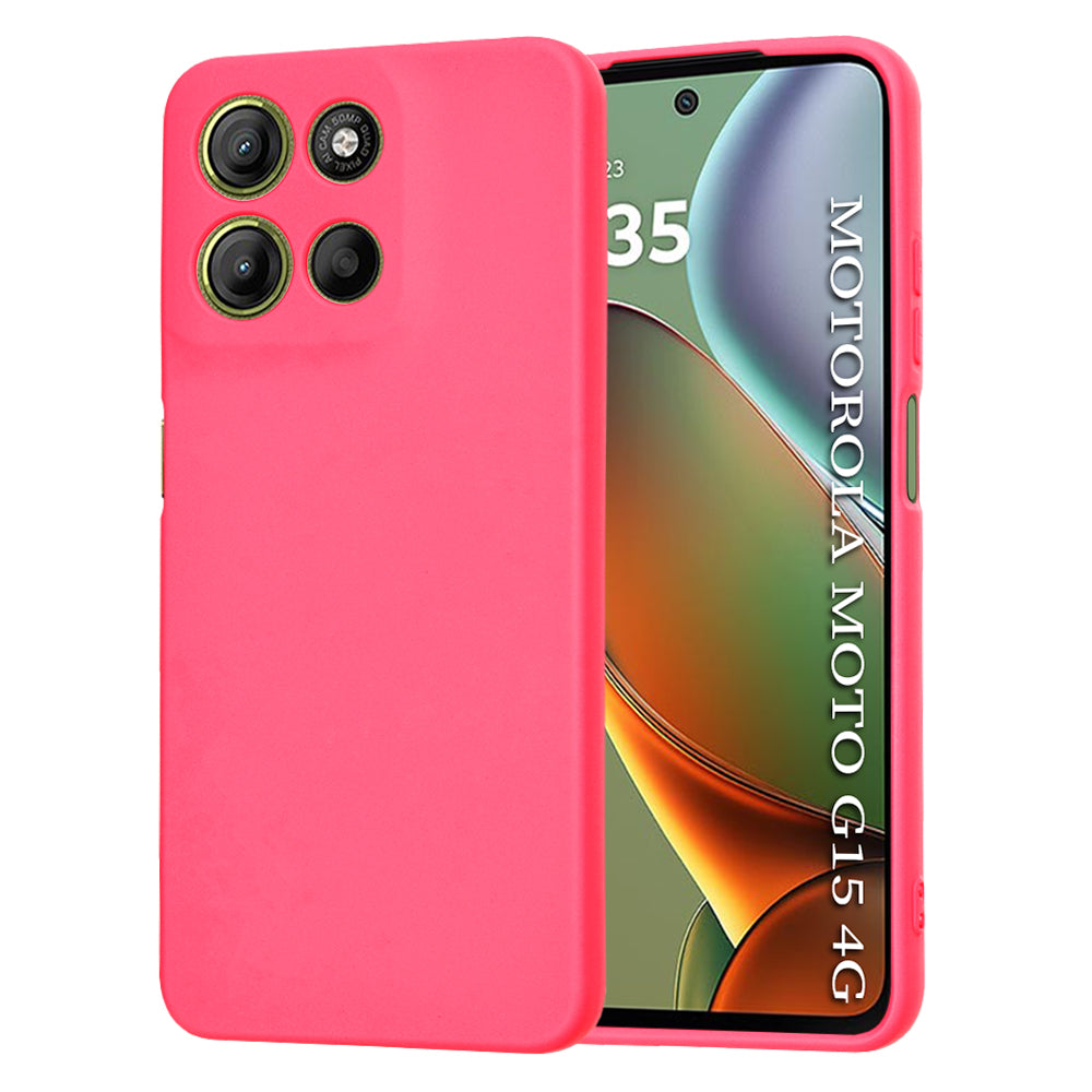 Θήκη για Motorola Moto G15 / G15 Power, Techsuit, SoftFlex, Σκούρο Ροζ