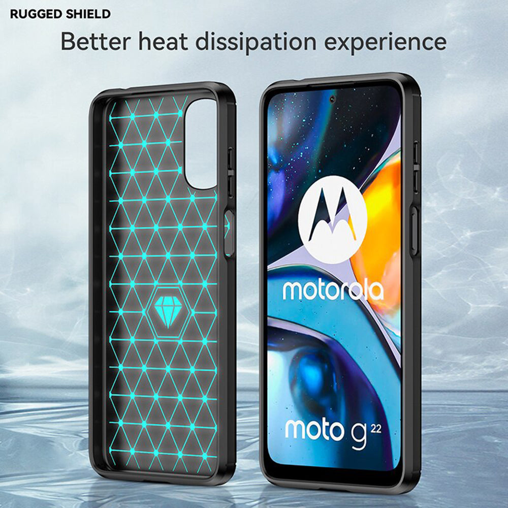 Case for Motorola Moto G22, Techsuit, Carbon, Black