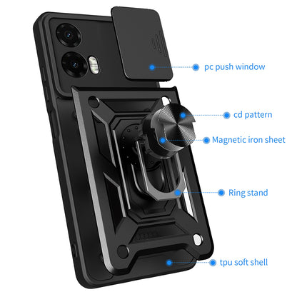 Case for Motorola Moto G35, Techsuit, CamShield, Black