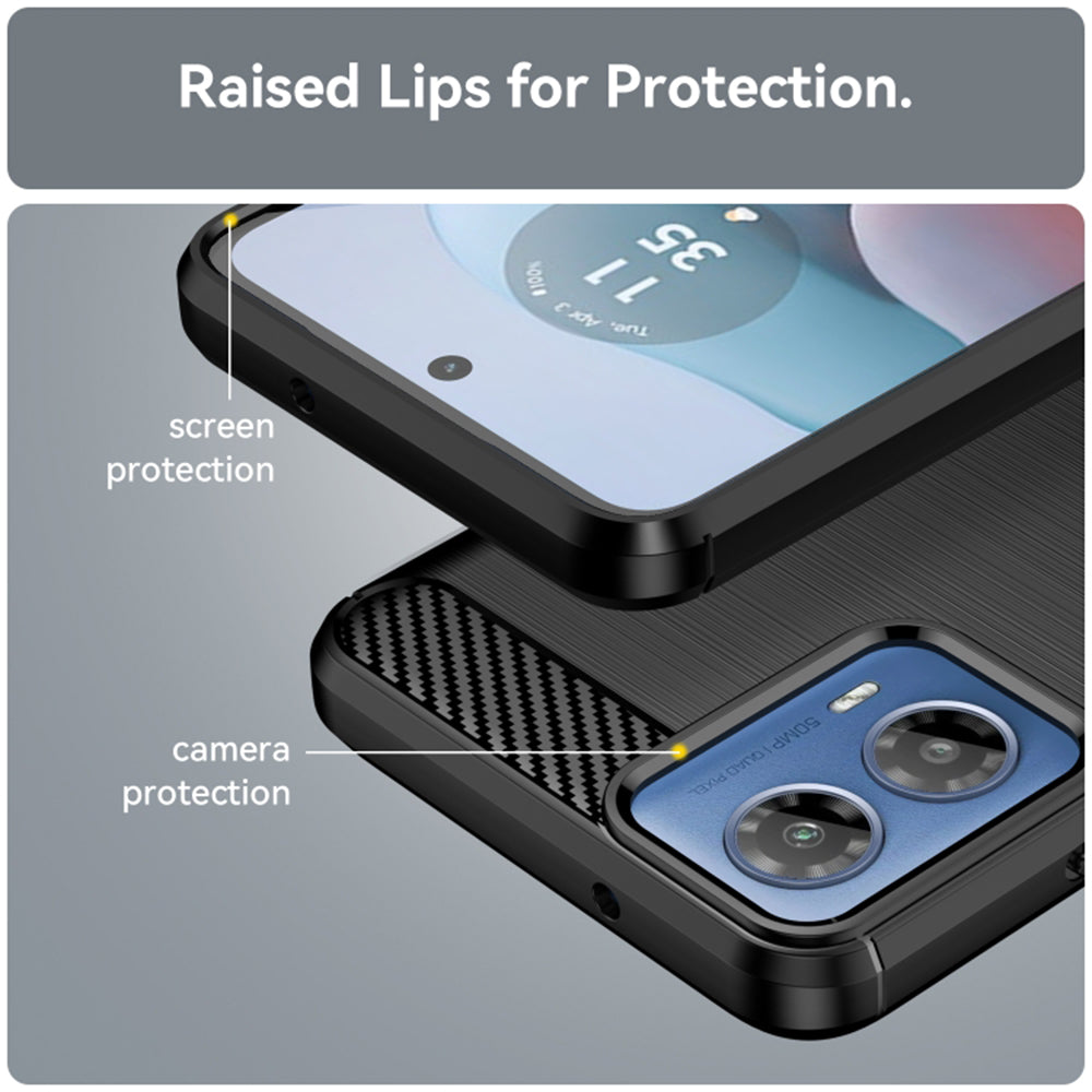 Case for Motorola Moto G45 / G34, Techsuit, Carbon, Black