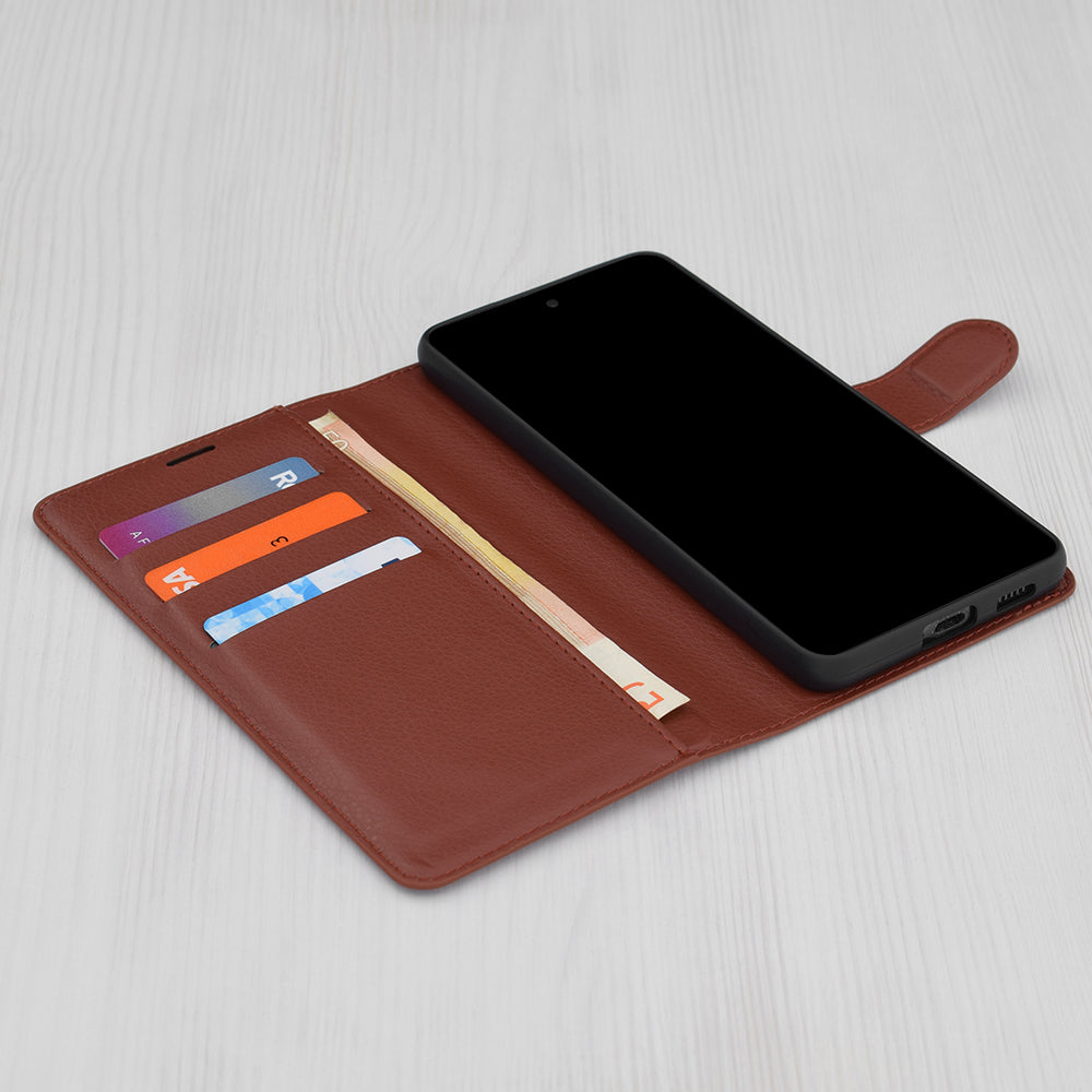 Θήκη για Motorola Moto G45 / G34, Techsuit, Leather Folio, Καφέ