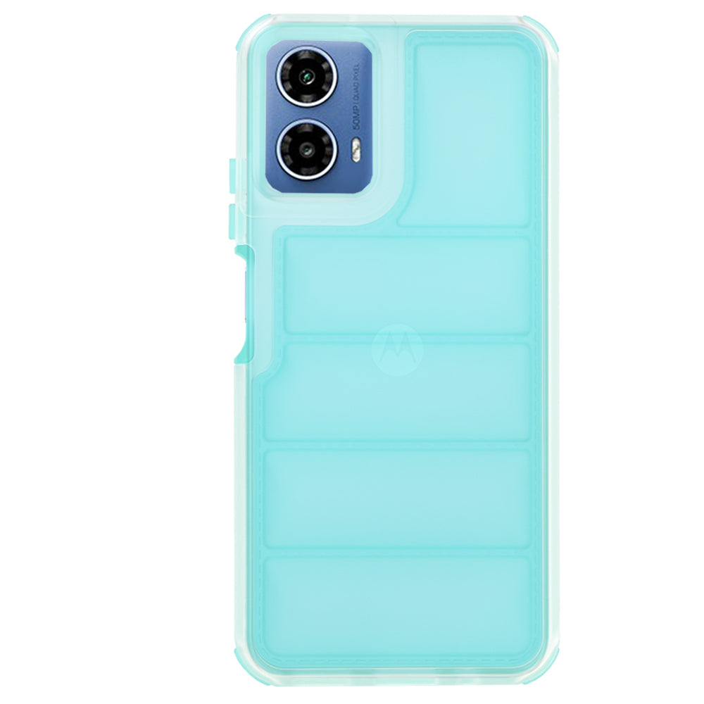 Case for Motorola Moto G45 / G34, Techsuit, Wave Shield, Turquoise
