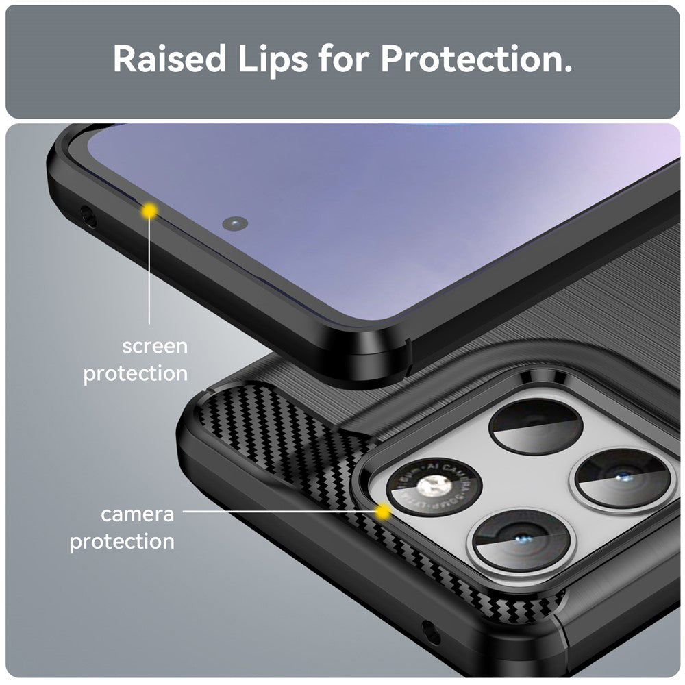 Θήκη για Motorola Moto G47 / G37 Power / G37 / G67 Power / G57 Power, Techsuit, Carbon, Μαύρη