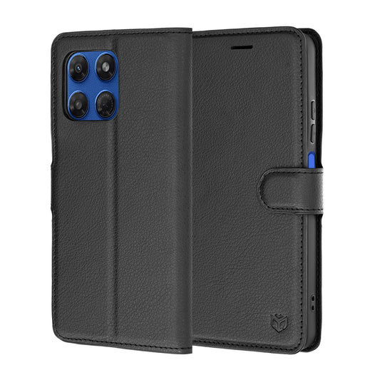 Θήκη για Motorola Moto G47 / G37 Power / G37, Techsuit, Δερμάτινο Φολιο, Μαύρο
