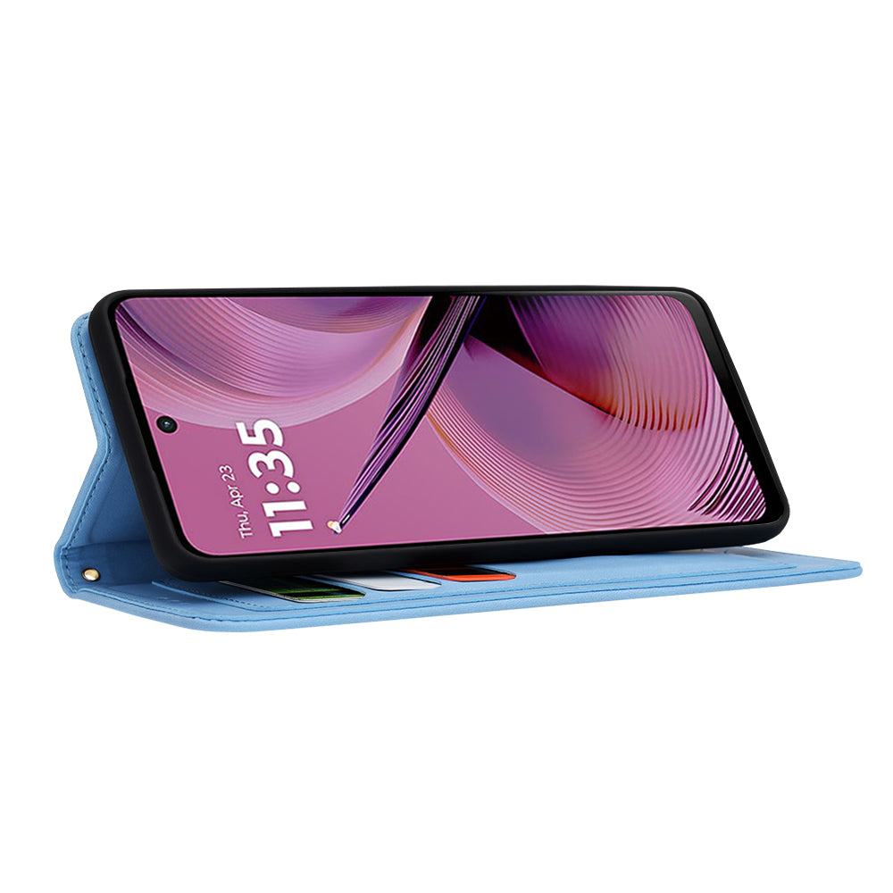 Case for Motorola Moto G55, Techsuit, FlipCraft, Blue