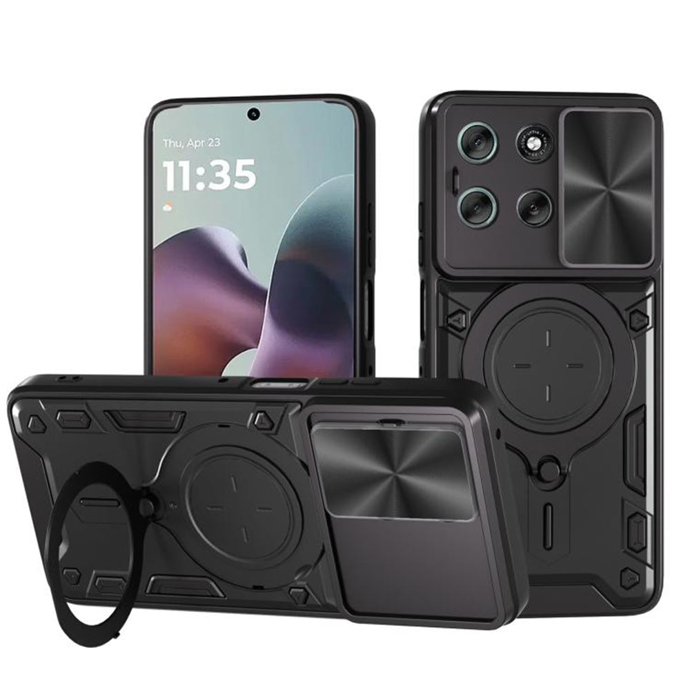 Case for Motorola Moto G56, Techsuit, CamGuard Pro, Black