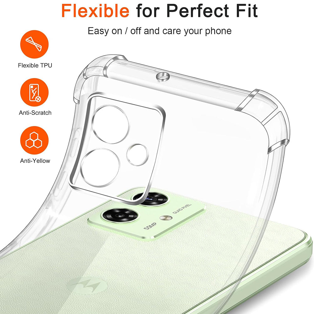 Θήκη για Motorola Moto G64 / G54 Power Edition, Techsuit, Ανθεκτική σε Κρούσεις Διαφανής, Διάφανη