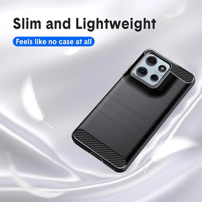 Θήκη για Motorola Moto G67 Power / G57 Power, Techsuit, Καρμπόν, Μαύρη