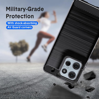 Θήκη για Motorola Moto G67 Power / G57 Power, Techsuit, Καρμπόν, Μαύρη