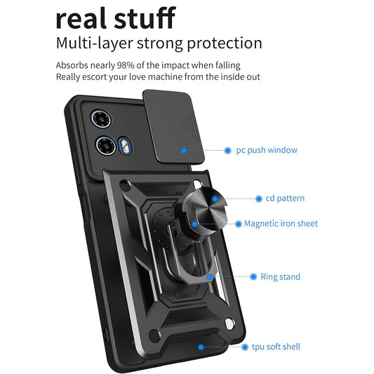 Θήκη για Motorola Moto G71 5G, Techsuit, CamShield, Μαύρη