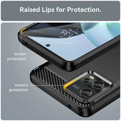 Case for Motorola Moto G72, Techsuit, Carbon, Black