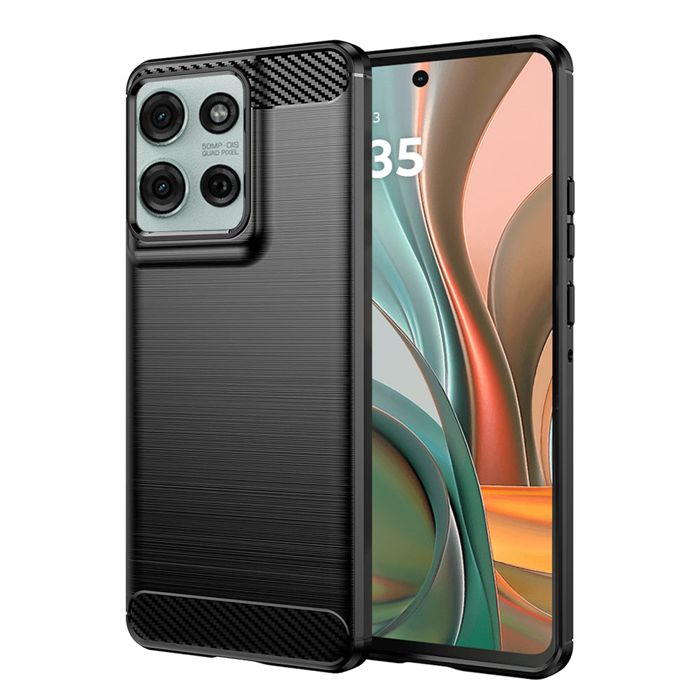 Θήκη για Motorola Moto G75, Techsuit, Carbon, Μαύρο