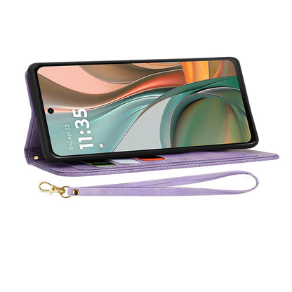 Θήκη για Motorola Moto G75, Techsuit, FlipCraft, Μωβ