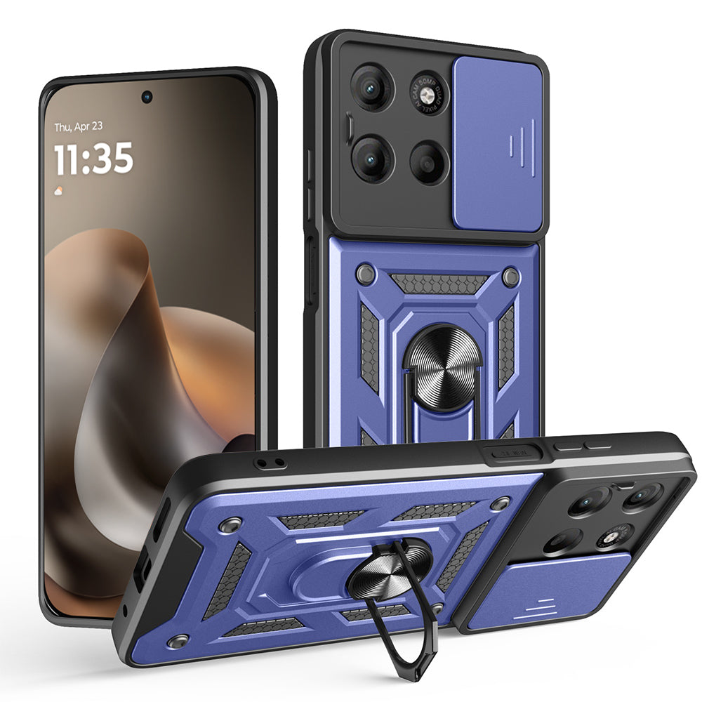 Θήκη για Motorola Moto G77 / G67, Techsuit, CamShield, Μπλε