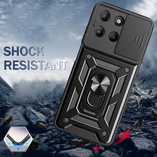 Θήκη για Motorola Moto G77 / G67, Techsuit, CamShield, Μπλε