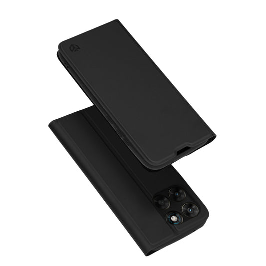 Θήκη για Motorola Moto G77 / G67, Techsuit, Magskin Book, Μαύρη