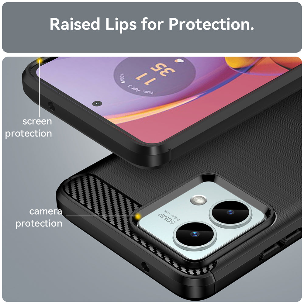 Case for Motorola Moto G84, Techsuit, Carbon, Black