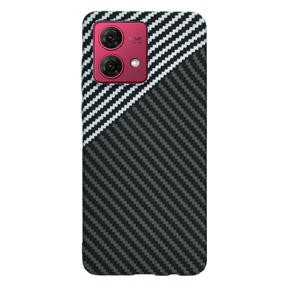 Case for Motorola Moto G84, Techsuit, Carbonite FiberShell, Black Gray