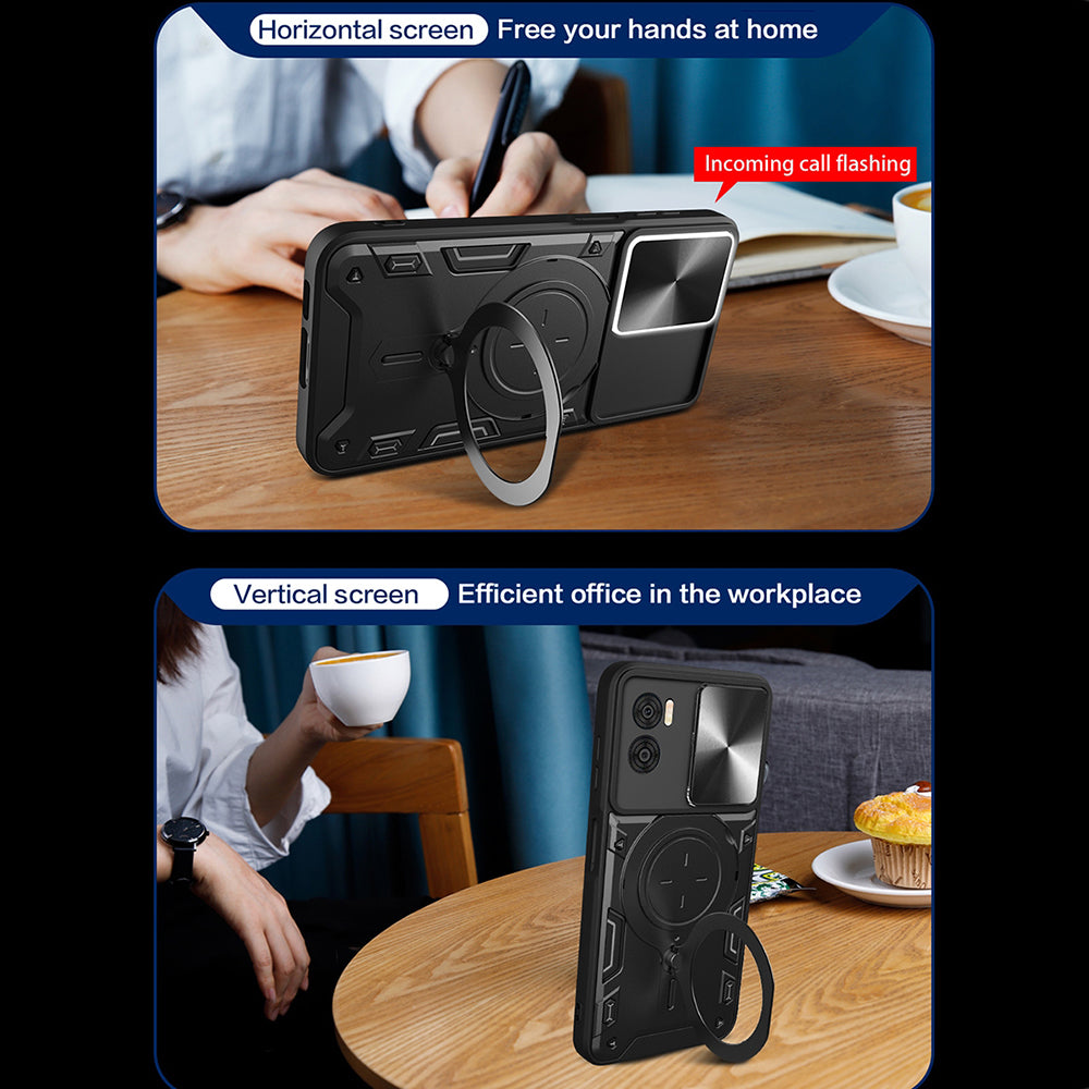 Case for Motorola Moto G85, Techsuit, CamGuard Pro, Black