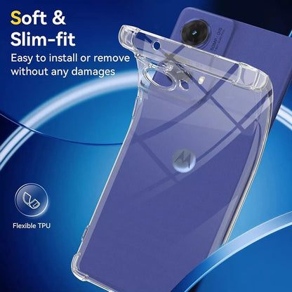 Case for Motorola Moto G85, Techsuit, Shockproof Clear, Transparent